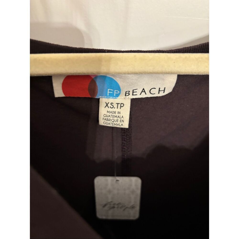 Free People Beach Lifestyle Maxi Dress XS Wine Oversized 100% Cotton NWT - Picture 6 of 8